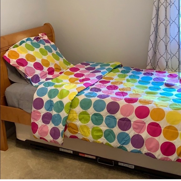 rainbow dot bedding